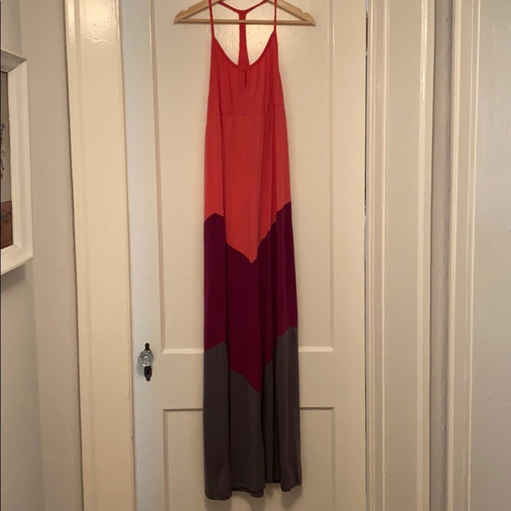 Color block maxi dress